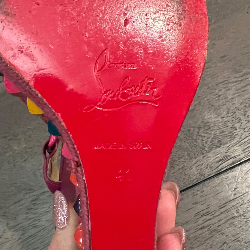 Christian Louboutin Cataclou Espadrille Wedge Sandals - Picture 6 of 11